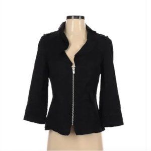 White House Black Market Ruffle Jacket Size 6